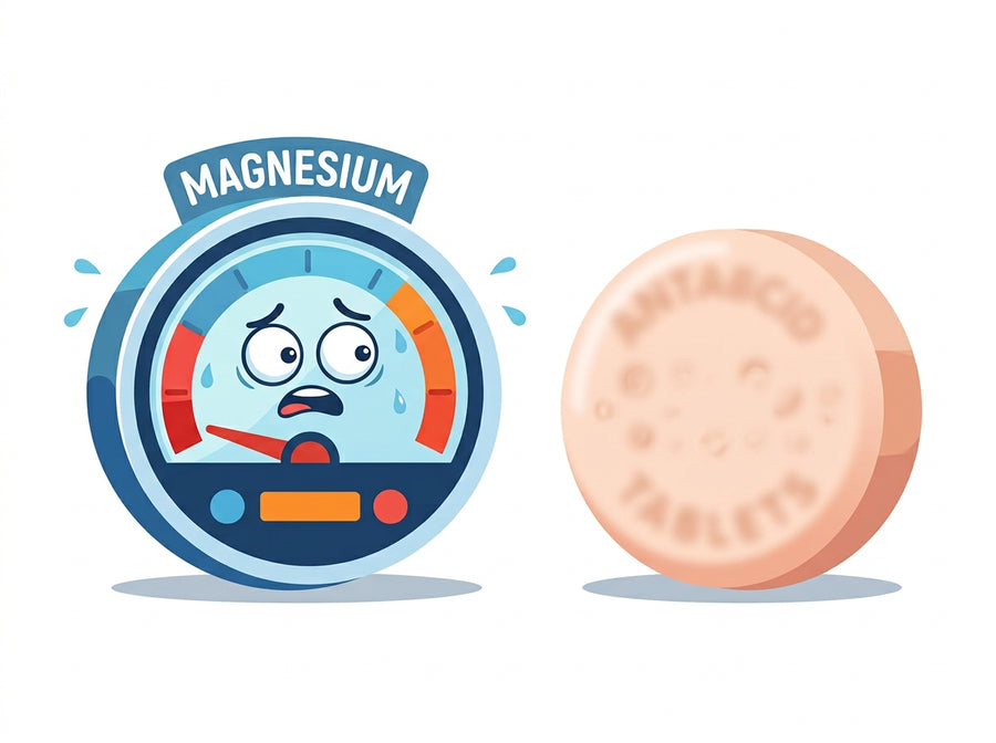 The pills taken for the burn are documented to run magnesium down